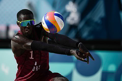Men's beach volleyball between Qatar and Australia